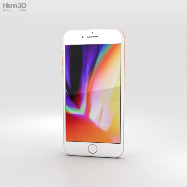 Apple iPhone 8 Gold 3D model