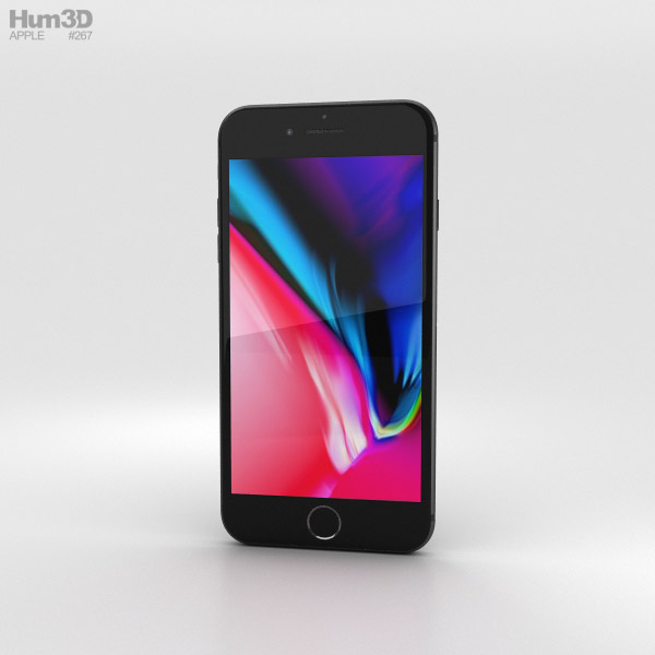 Apple iPhone 8 Plus Space Gray 3D model