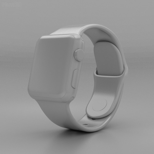 Apple Watch Edition Series 3 38mm GPS Gray Ceramic Case Gray/Black Sport  Band 3D model