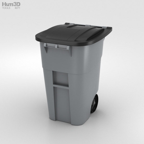 Wheeled Garbage Bin 3D model