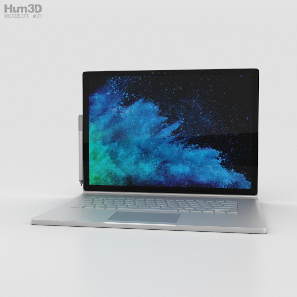 Microsoft Surface Book 2 15-inch 3D-Modell