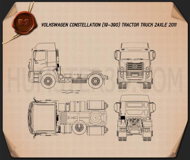 Volkswagen Constellation (19-390) Camion Tracteur 2 essieux 2011 Plan