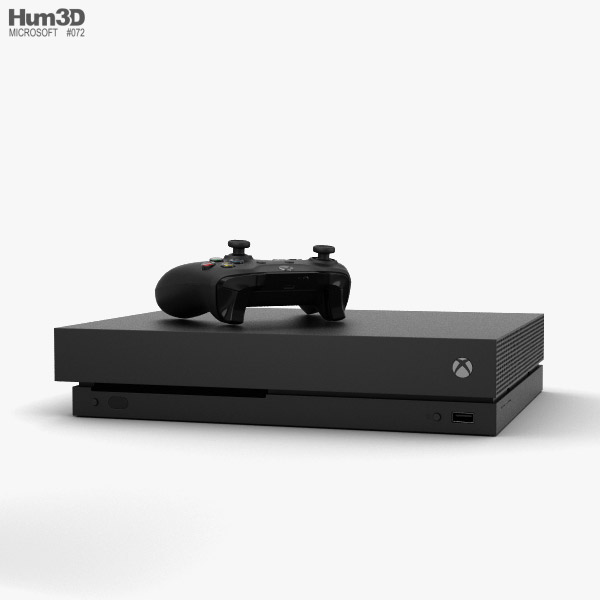 Microsoft Xbox One X 3D модель