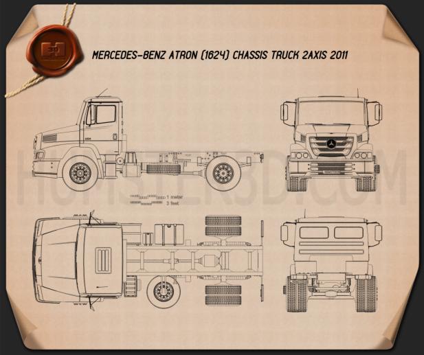 Mercedes-Benz Atron シャシートラック 2011 設計図