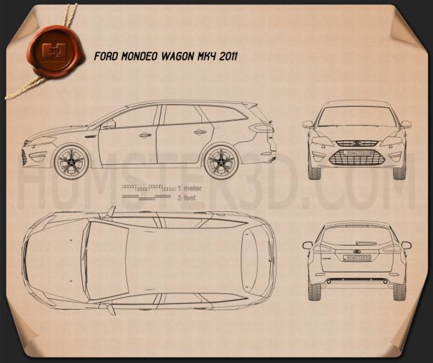 Ford Mondeo wagon 2011 Blueprint