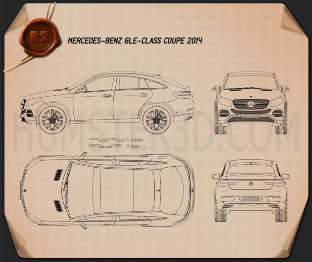 Mercedes-Benz GLE-class coupe 2014 Blueprint
