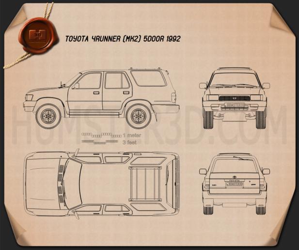 Toyota 4Runner 1992 Blueprint