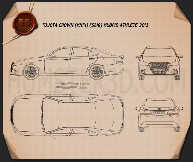 Toyota Crown hybrid Athlete 2013 Blueprint