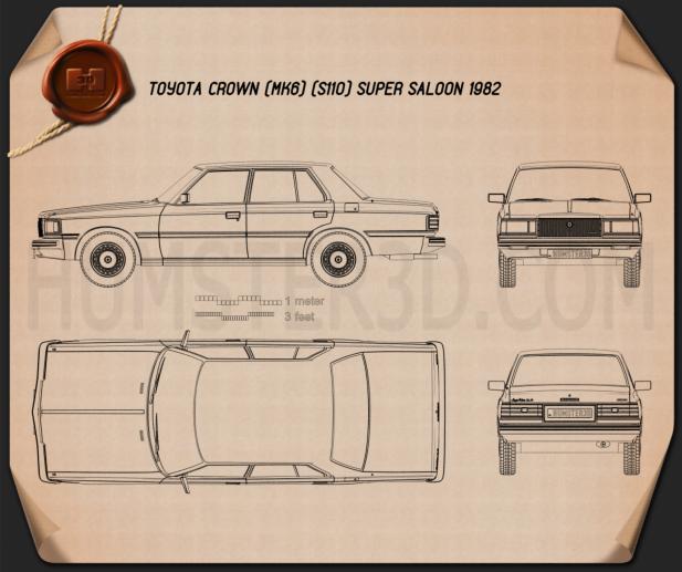 Toyota Crown (S110) Super Saloon 1982 Blueprint