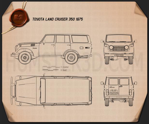 Toyota Land Cruiser (J55) 1975 Blueprint