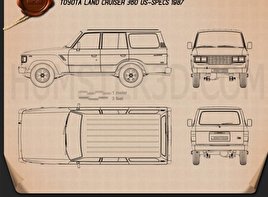 SUV blueprint 3D Models Download - Hum3D