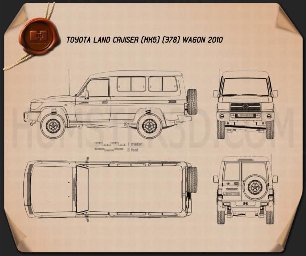 Toyota Land Cruiser (J78) 2010 Blueprint