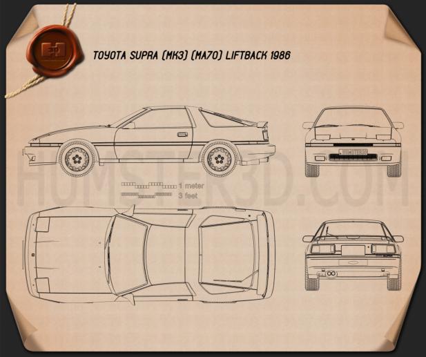 Toyota Supra 1986 Blueprint