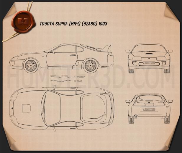 Toyota Supra 1993 蓝图