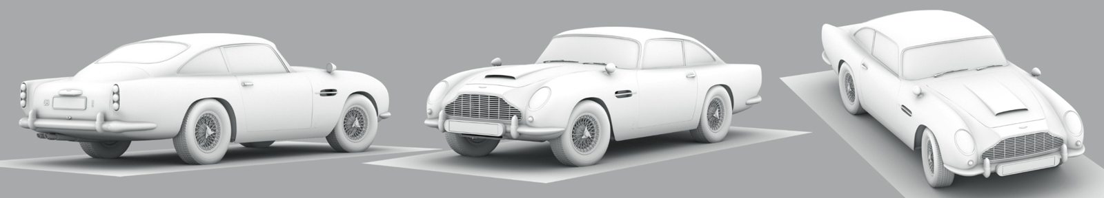 modelling and UV unwrapping of the Aston Martin DB5