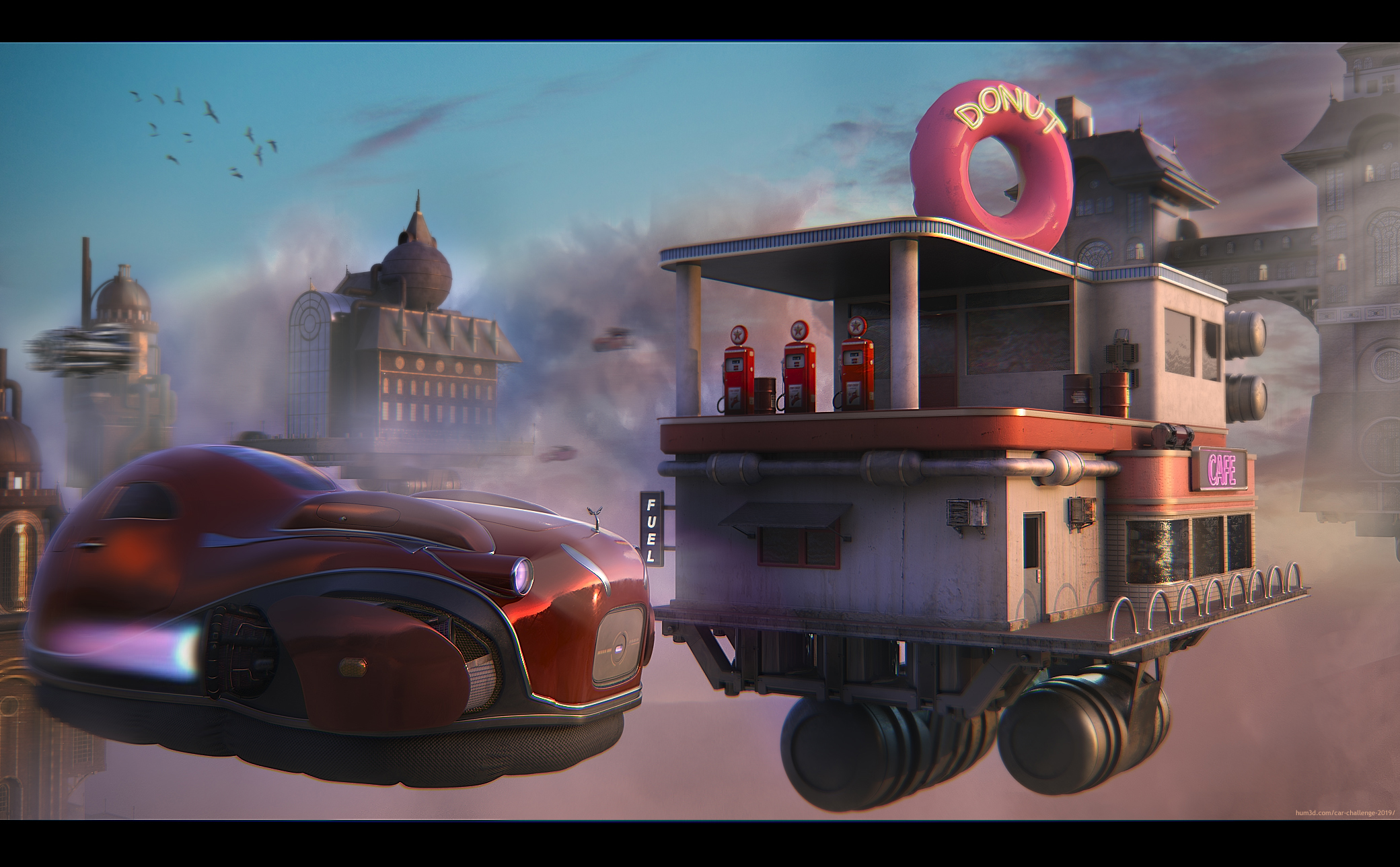 SteamPunk-Retro dream - 3d artist Aleksei Bachinskii - Hum3D