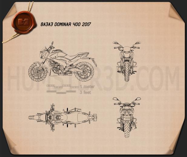 Bajaj Dominar 400 2017 Blueprint