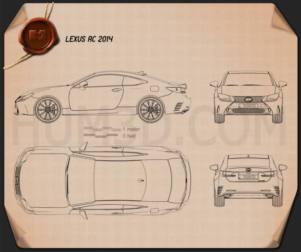 Lexus RC 2014 Blueprint