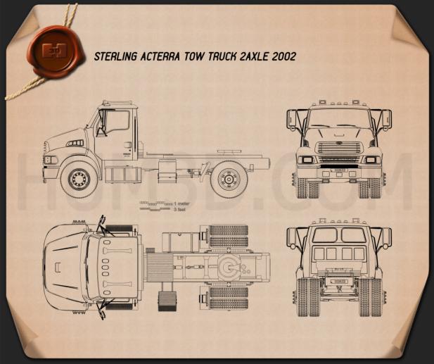Sterling Acterra Tow Truck 2-axle 2002 Blueprint