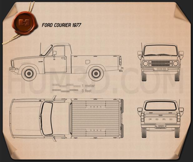 Ford Courier 1977 Disegno Tecnico