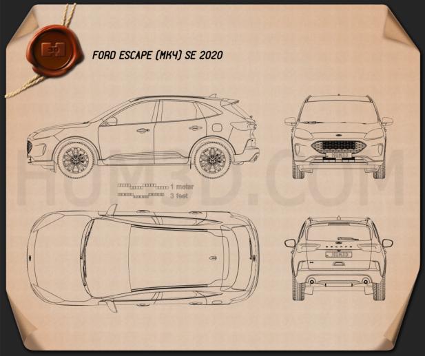 Ford Escape SE 2020 蓝图