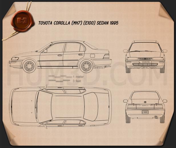 Toyota Corolla セダン 1995 設計図