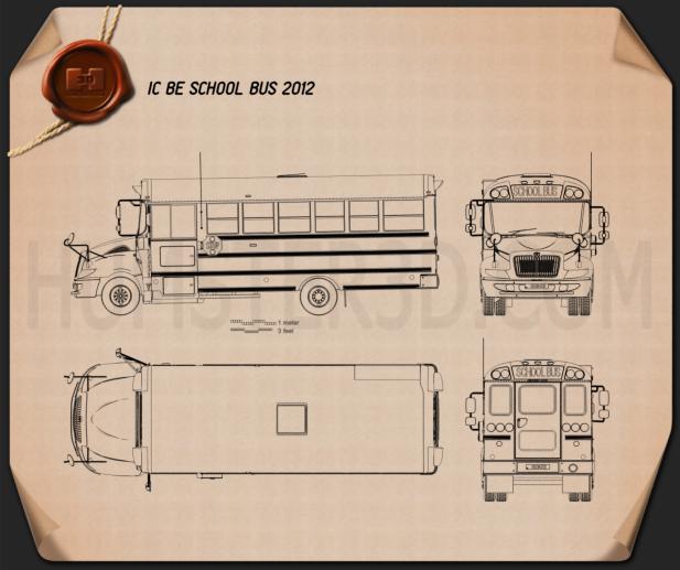 IC BE スクールバス 2012 設計図
