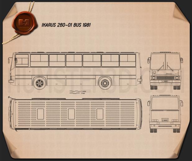 Чертеж автобус икарус 250