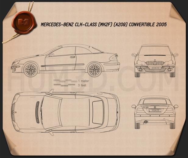 Mercedes-Benz CLK-class (A209) Cabriolet 2005 Plan