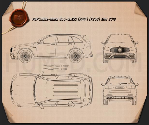 Mercedes-Benz GLCクラス (X253) AMG 2019 設計図