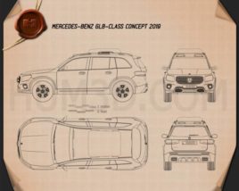 Concept car blueprint Download - Hum3D