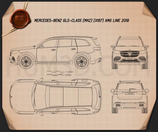 Mercedes-Benz GLSクラス AMG-Line 2019 設計図