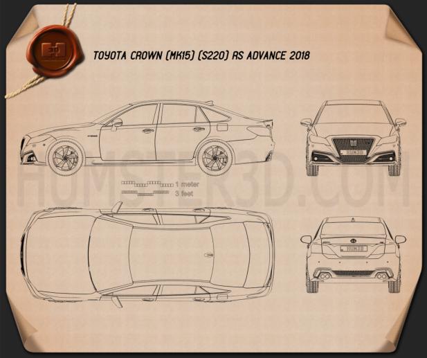 Toyota Crown RS Advance 2018 Креслення