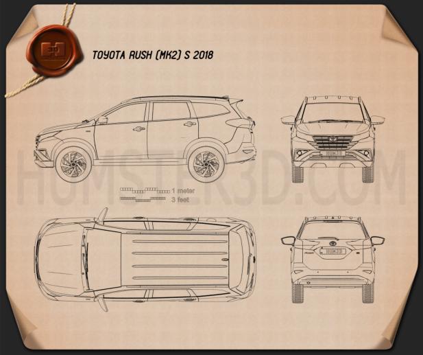 Toyota rush размеры