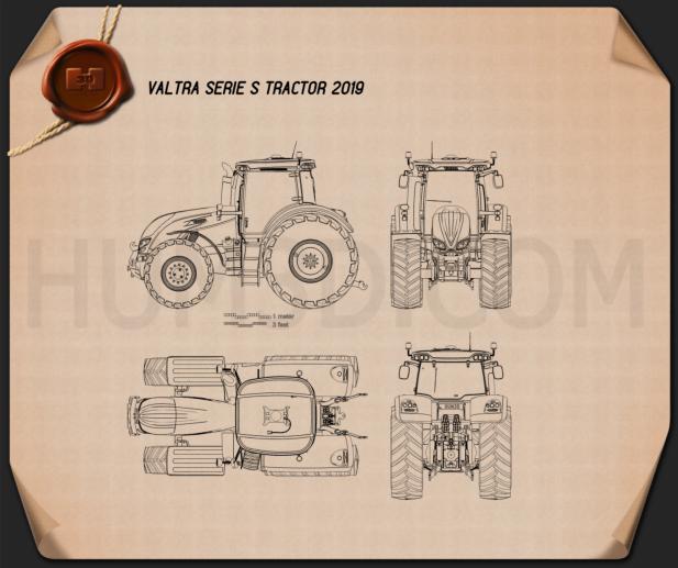 Valtra Serie S Tractor 2019 Disegno Tecnico