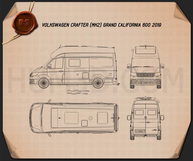 Volkswagen Crafter Grand California 600 2019 Plan