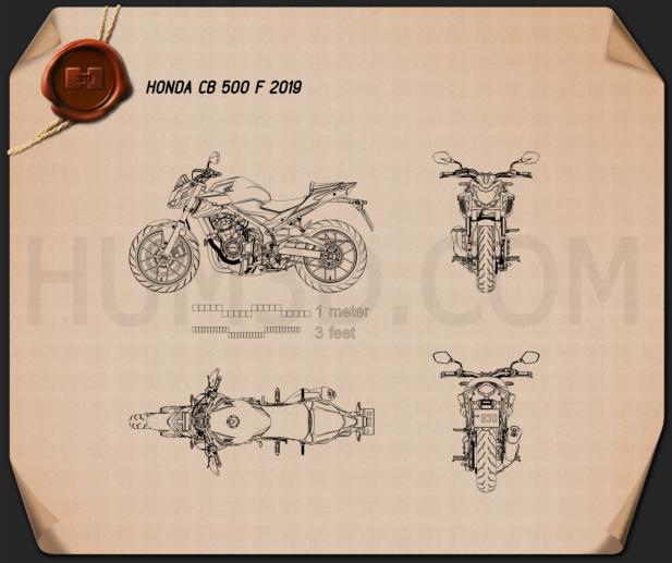 Honda CB500F 2019 蓝图
