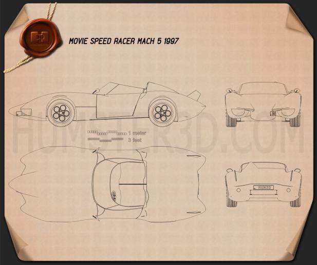 Speed Racer Mach 5 1997 設計図