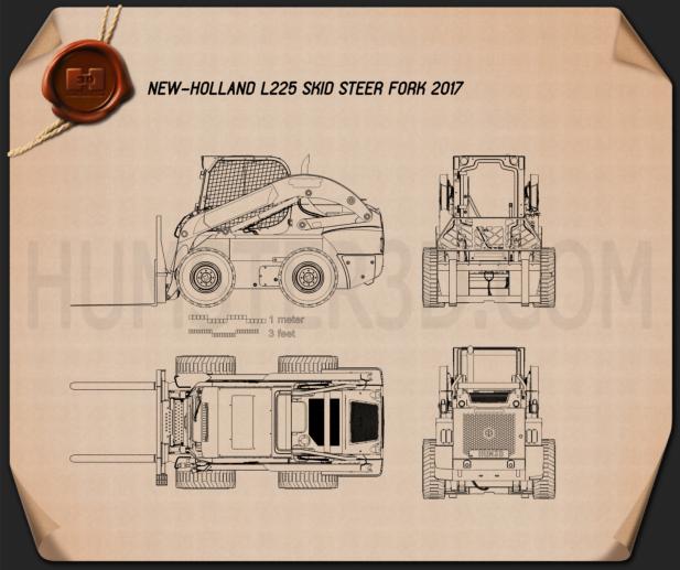 New Holland L225 Skid Steer Fork 2017 Blueprint