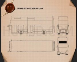 Optare MetroDecker bus 2014 Blueprint
