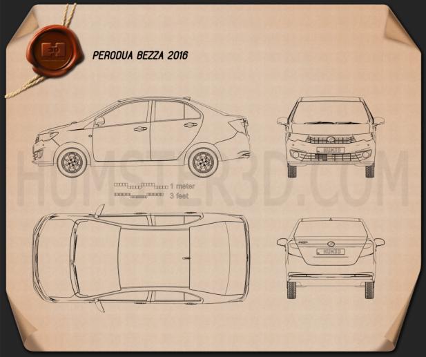Perodua blueprint Download - Hum3D