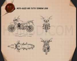 Moto Guzzi V85 Tutto Terreno 2019 Blueprint