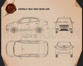 Chevrolet Beat sedan 2018 Blueprint