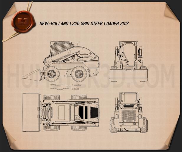 New Holland L225 Skid Steer Loader 2017 Blueprint