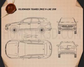 Volkswagen Touareg R-Line 2018 Blueprint
