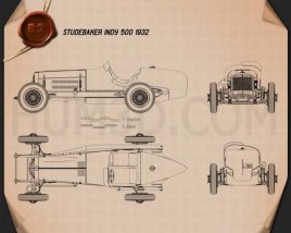 Studebaker Indy 500 1932 Blueprint
