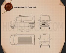 Honda N-Van Style Fun 2018 Blueprint