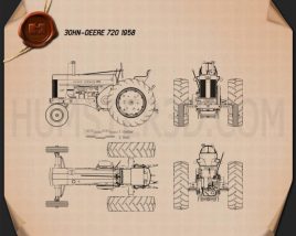 John Deere 720 1958 Blueprint