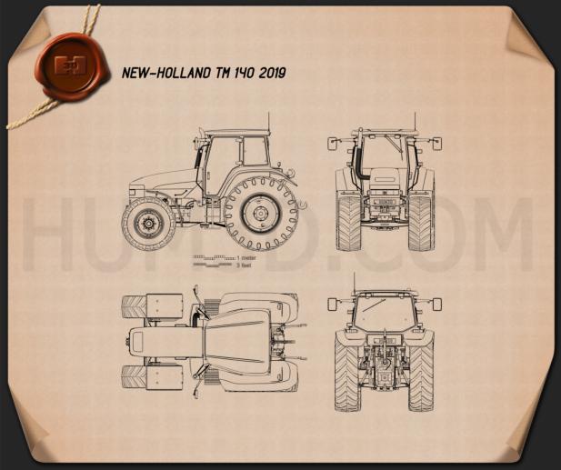 New Holland TM 140 2019 設計図