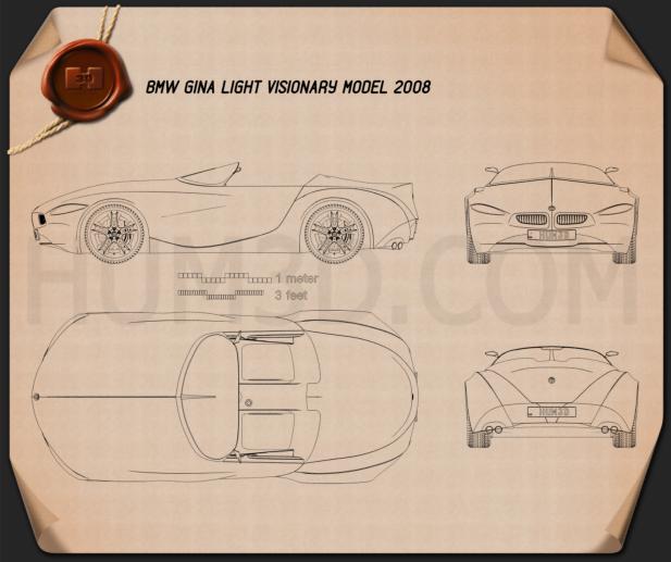 BMW GINA Light Visionary Model 2008 Blueprint